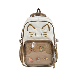 Embroidered Cute Kitten Backpack