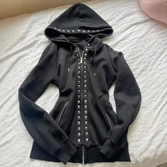 Hooded sweatshirt jacket