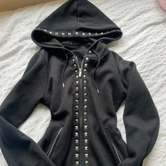 Hooded sweatshirt jacket