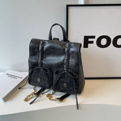 The Journey Carryall Bow Leather Backpack