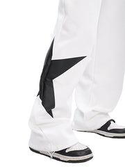 Star Print High Waist Stretchy Sweatpants