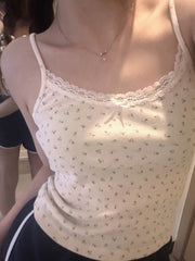 U-neck Floral Short Sleeve Tee