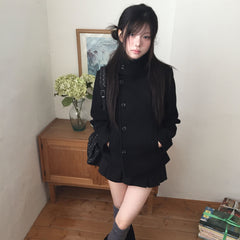 Black woolen coat