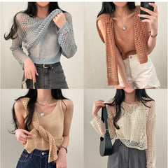 Solid Color Knitted Two-piece Set