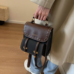 Vintage PU Leather Backpack