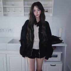 Vintage stand-up collar slim-fit coat