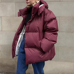 Multicolor Hooded Puffer Jacket