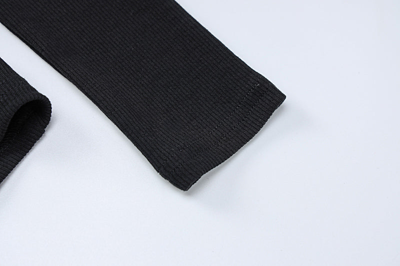 Patchwork Zip Up Long Sleeve Tee - fairypeony