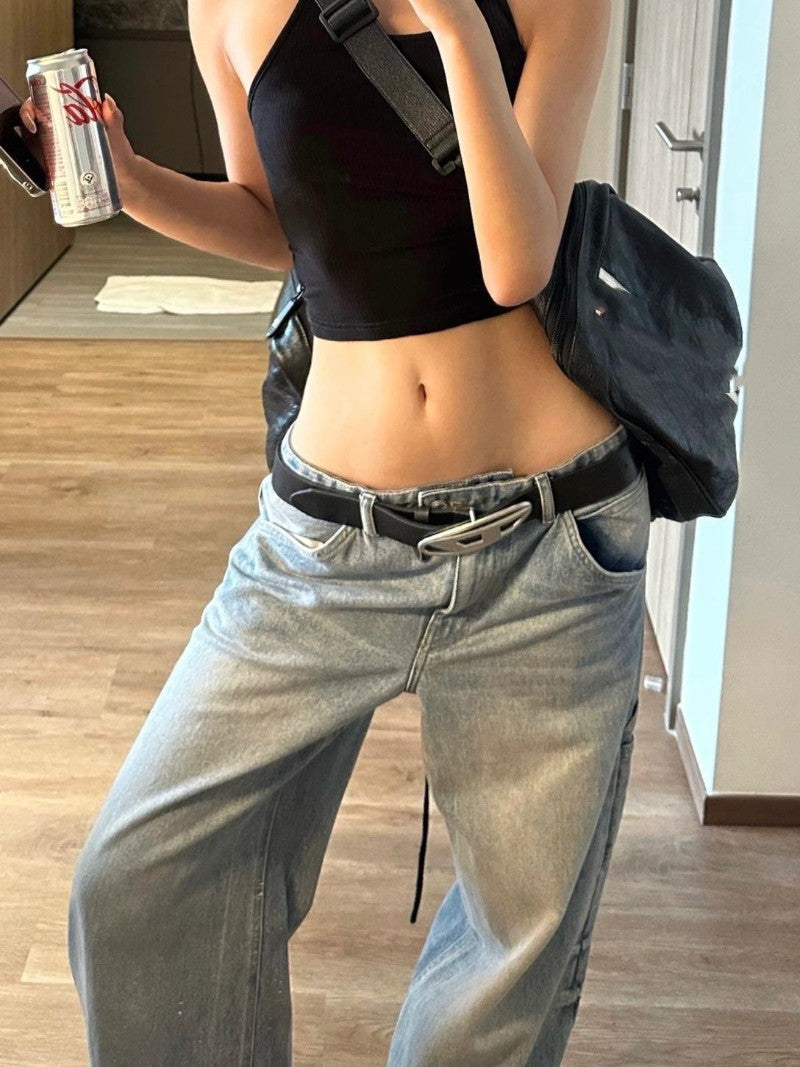 Vintage Straight Loose Boyfriend Jeans - fairypeony