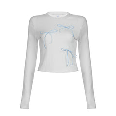 Coquette Bow Tie Long Sleeve Slim Tee