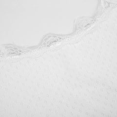 Lace Trim Patchwork Camisole Two Piece Set