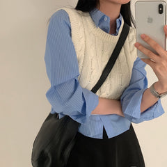Women Striped Shirt - fairypeony