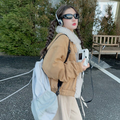 Girls Suede Cotton Winter Jacket