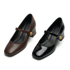 Vintage Buckle Mary Jane Shoes
