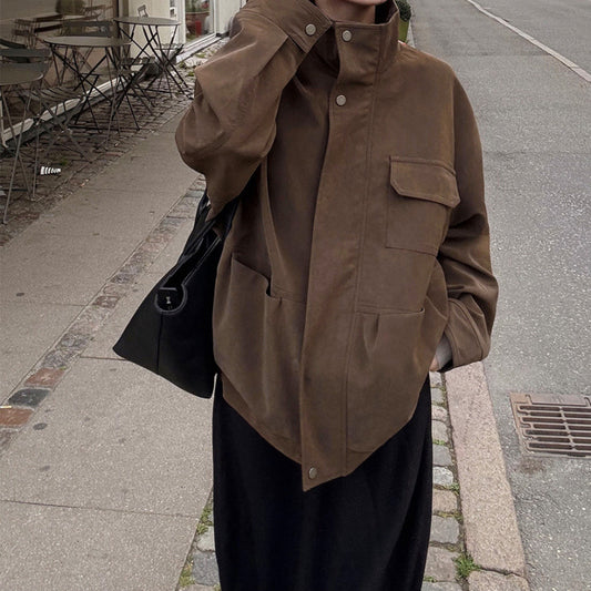 Women's retro collar jacket with ultra-thin butterfly sleeves