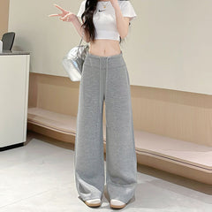 Womens High-Waisted Wide-Leg Sweatpants