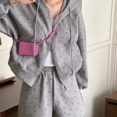 Loose Floral Printed Two-piece Set