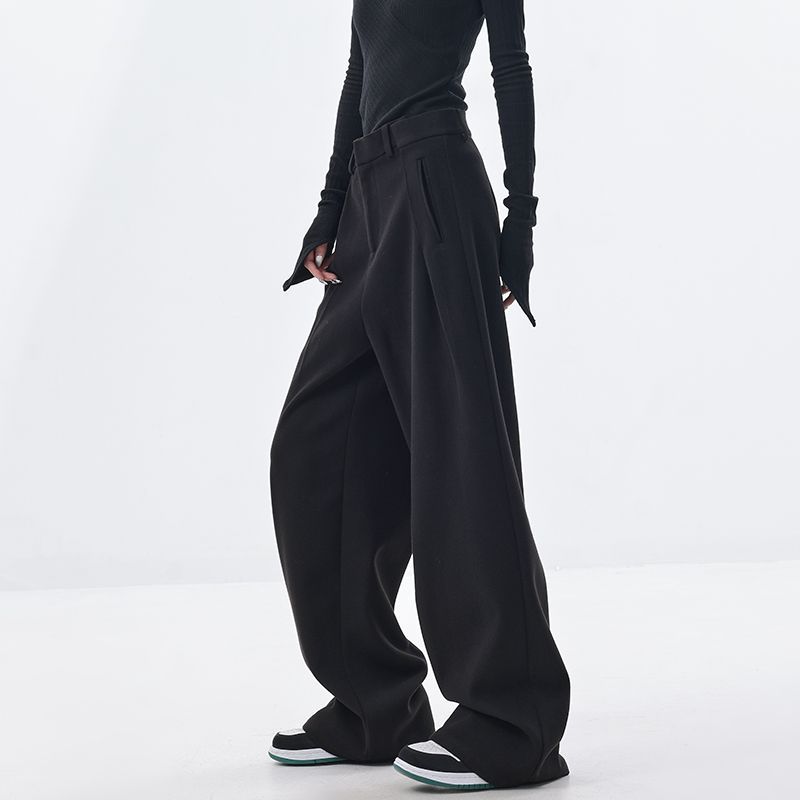 Vintage High Waist Wide Leg Suit Pants