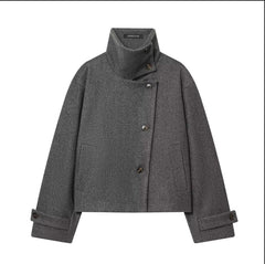 Casual Stand Collar Womens Jacket