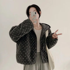 Vintage Reversible Fleece Oversized Jacket