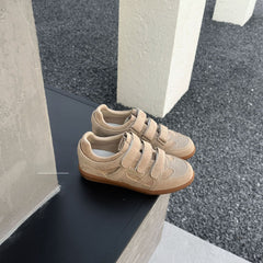 Genuine Leather Retro Velcro Training Shoes