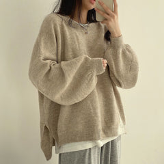 Round Neck Oversized Pullover Sweater