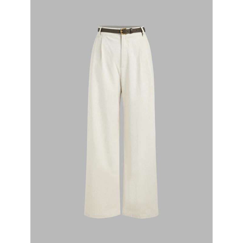 Women's Solid-Color Suit Pants - fairypeony