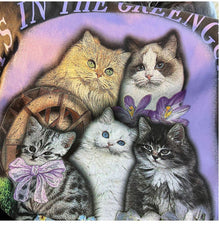 Vivid Cat Print Oversized Short Sleeve Tee - fairypeony