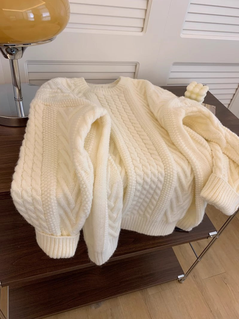 Womens Cable-Knit Sweater - fairypeony