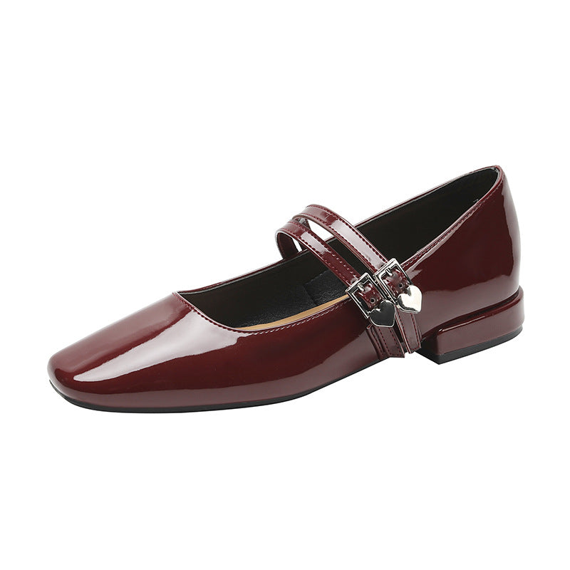Low Heel Mary Jane Work Shoes - fairypeony