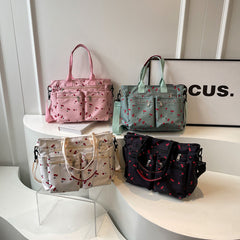Printed Cherry Large Capacity Shoulder Bag