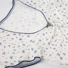 Aesthetic Lace Stitching Square Collar Short Sleeve Tee