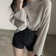Vintage Ice Silk Oversized Knitted Sweater