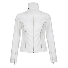 Zipper Detail Y2K Jacket - fairypeony