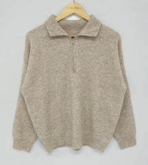 Vintage Half Zip Up Oversized Sweater