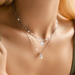 Double layer Sun & Moon Necklace