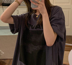 Vintage Print Oversized T-shirt