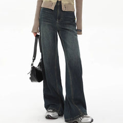 Vintage Washed High Waist Wide Leg Jeans