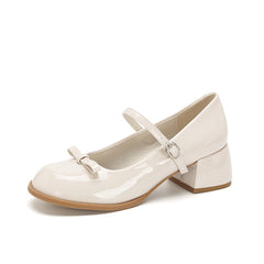 Aesthetic Bow Tie Mary Jane Shoes