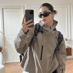 Waterproof Hooded Outdoor Jacket - fairypeony