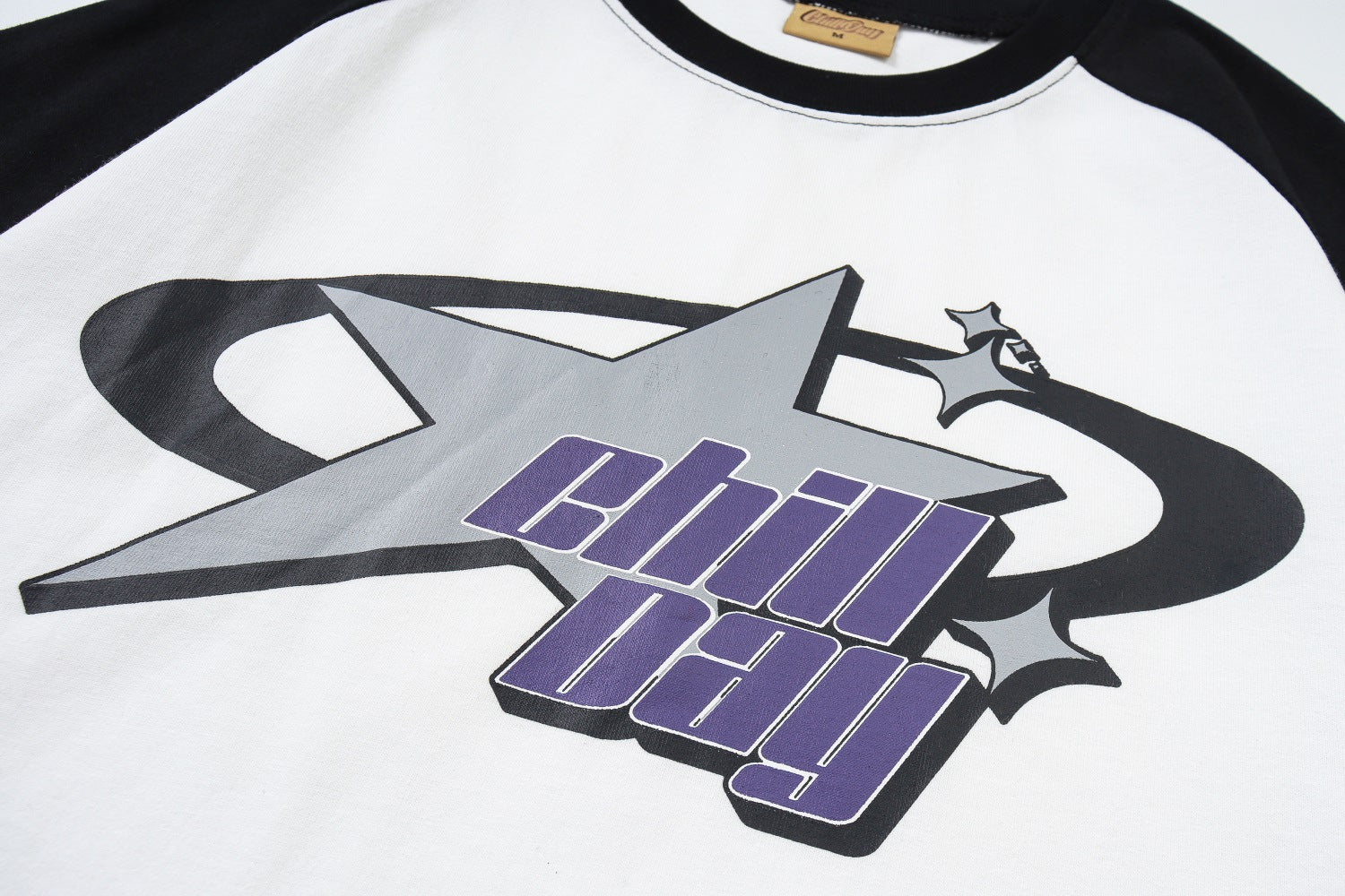 Star Graphic Raglan Short Sleeve Oversized Tee - fairypeony