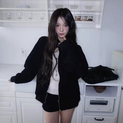 Vintage stand-up collar slim-fit coat