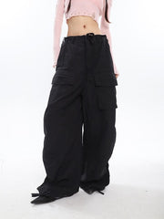 Ruched Y2K Baggy Cargo Pants - fairypeony