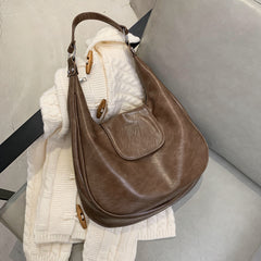 Vintage Pu Leather Shoulder Bag
