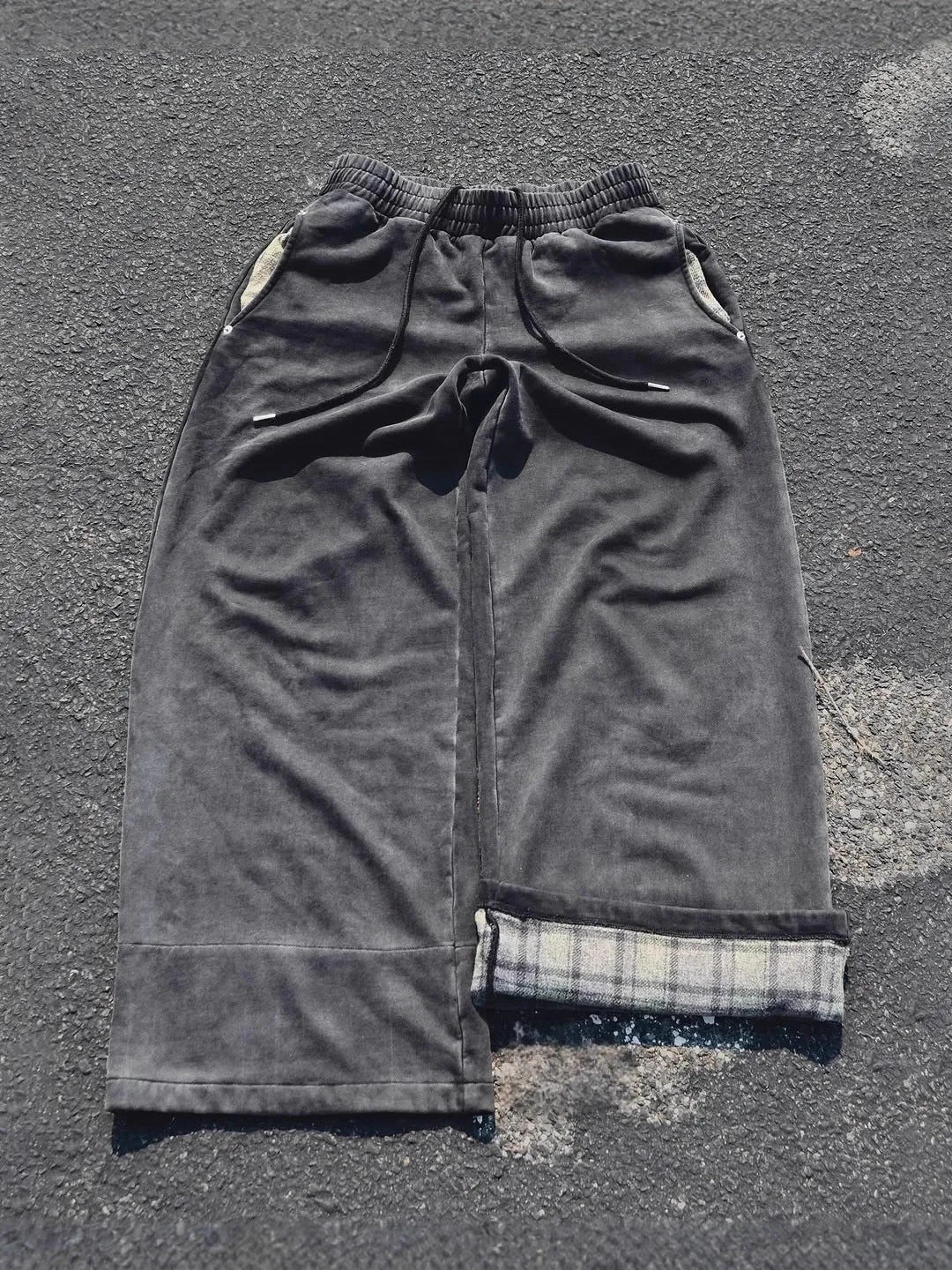Y2K Wide-Leg Patchwork Pants