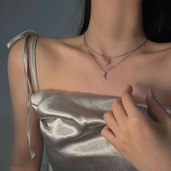 Double layer Sun & Moon Necklace