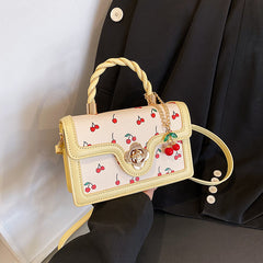 Aesthetic Cherry Print Crossbody Bag