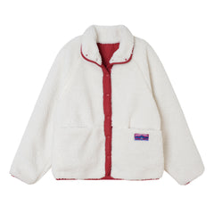 Aesthetic Lamb Wool Patchwork Jacket