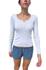 Long Sleeve Striped Print Knit Shirt