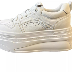 Genuine Leather Platform Sneakers for Women